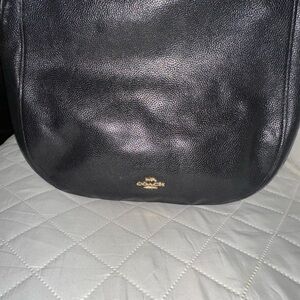 Coach Black Leather Hobo Bag